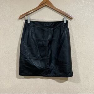 Fifteen Twenty black Vegan Faux leather high waist skirt